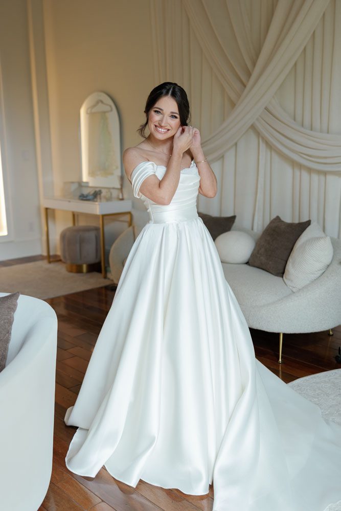 Bride in wedding dress