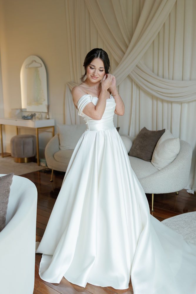 Bride in wedding dress
