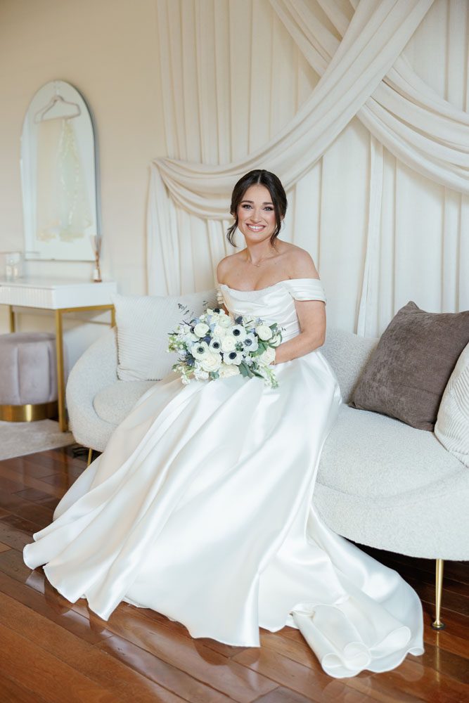 Bride in wedding dress