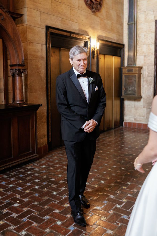 First look with Brides Dad