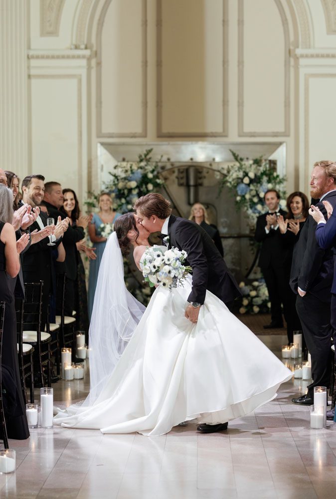 Dip kiss during recessional