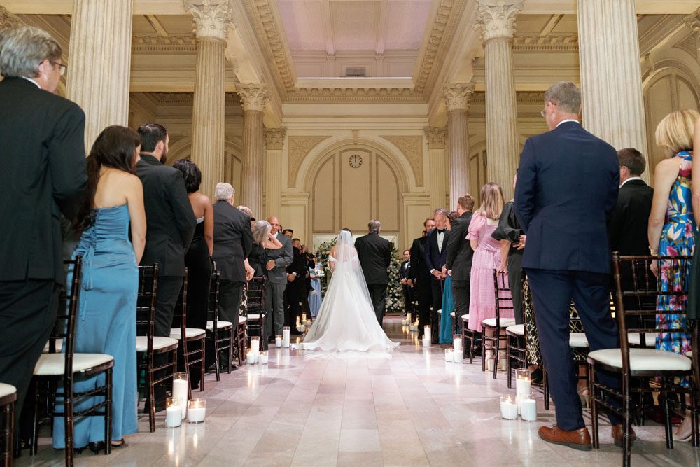 Bride going down the aisle