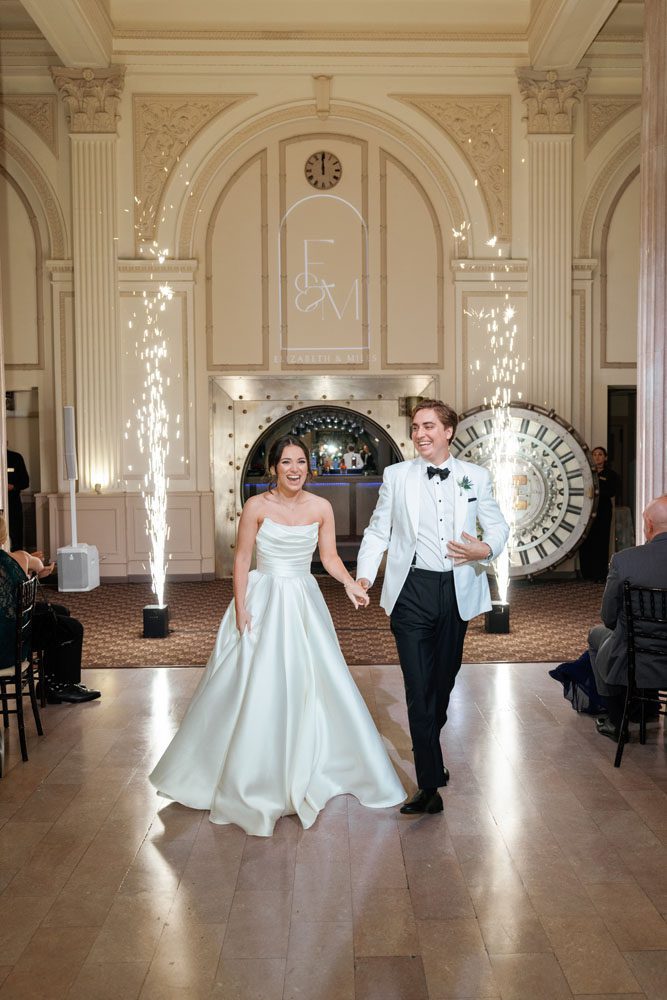 Couple's entrance into reception