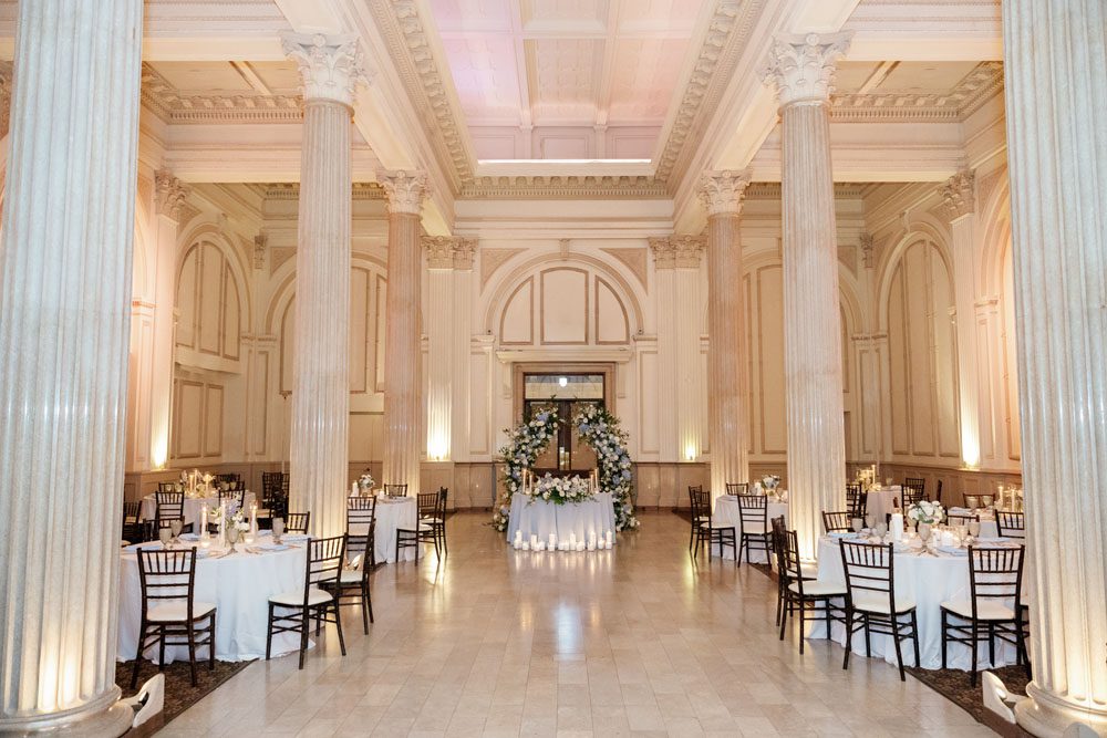 Wide shot of reception