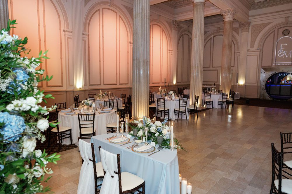 Wide shot of reception
