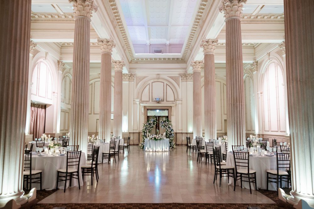 Wide shot of reception