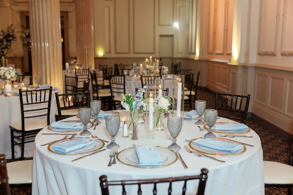 Table decor during Reception