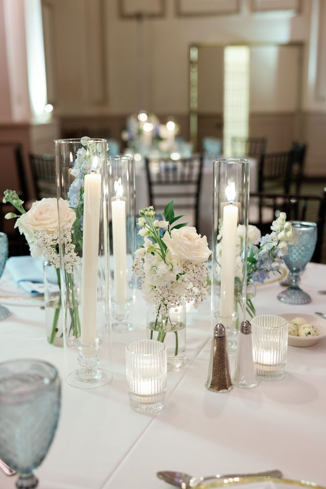 Table decor during Reception