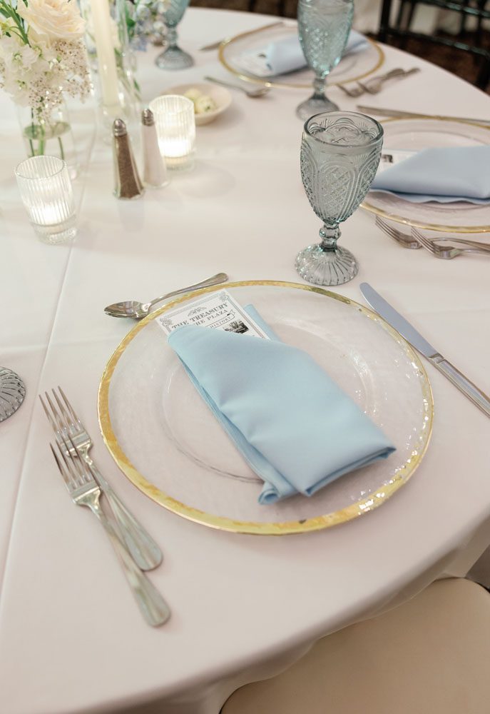 Table decor during Reception