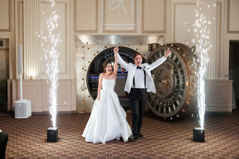 Couple's entrance into reception