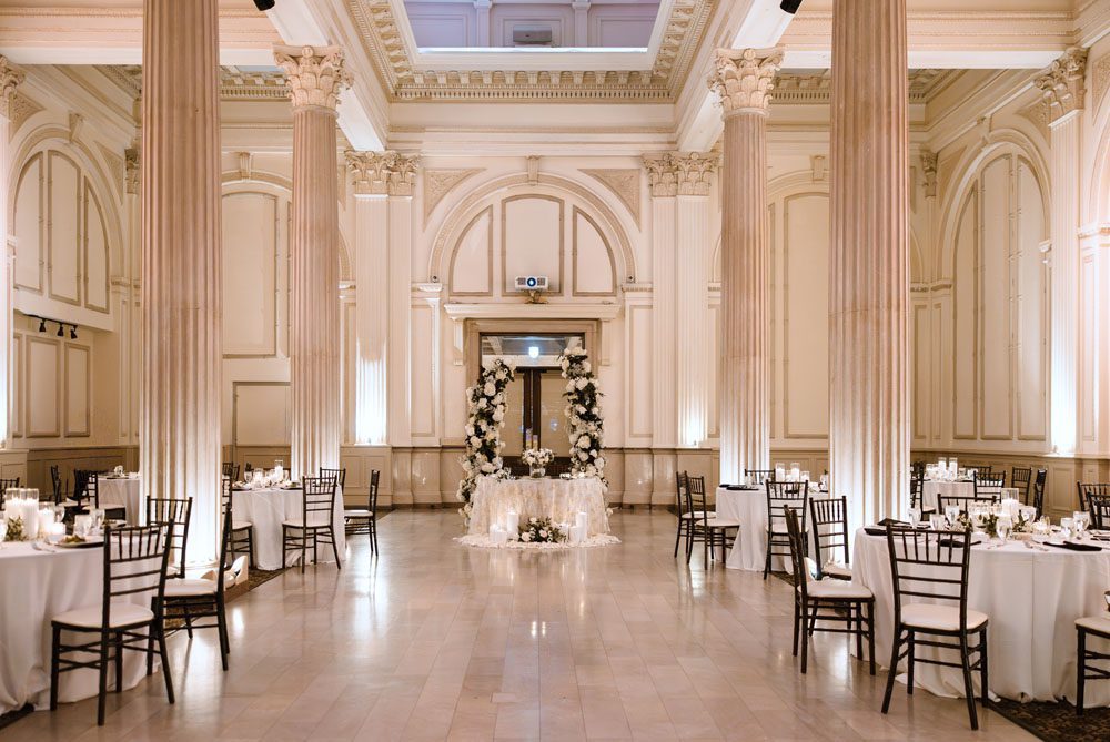 Wide shot of reception