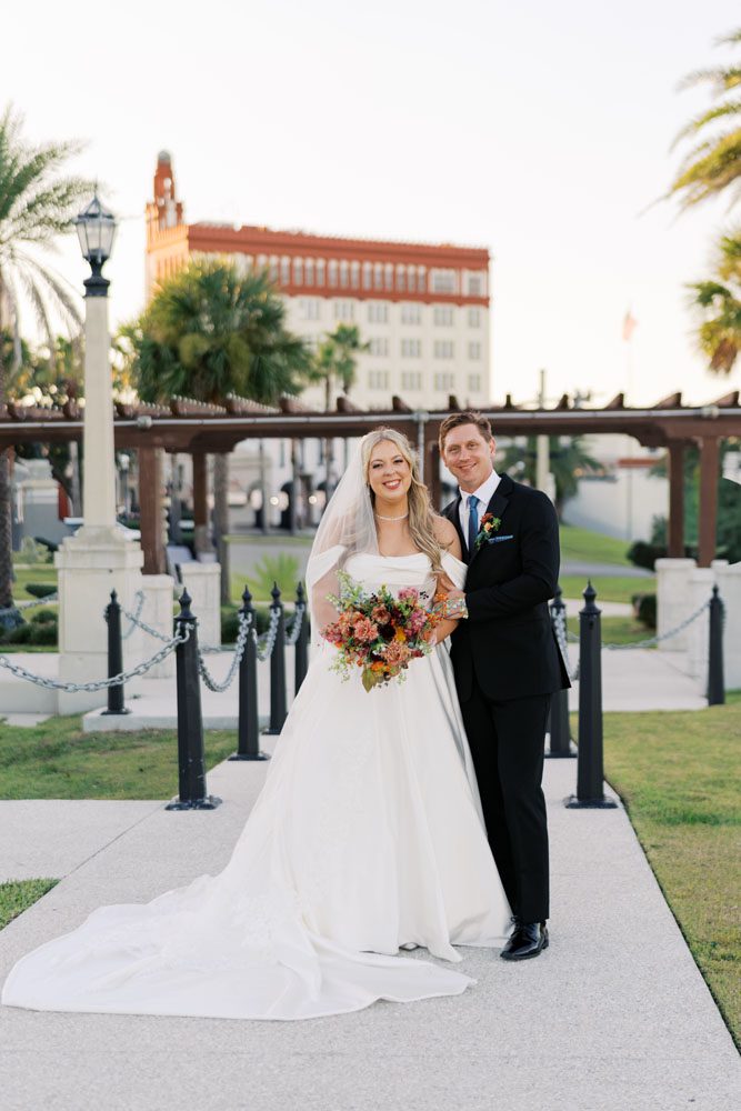 Bride and Groom portraits around downtown St Augustine