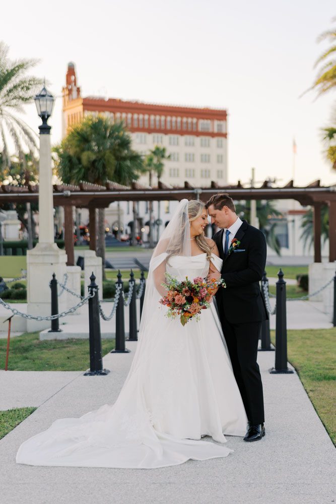 Bride and Groom portraits around downtown St Augustine