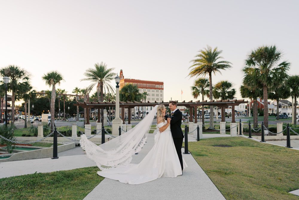 Bride and Groom portraits around downtown St Augustine