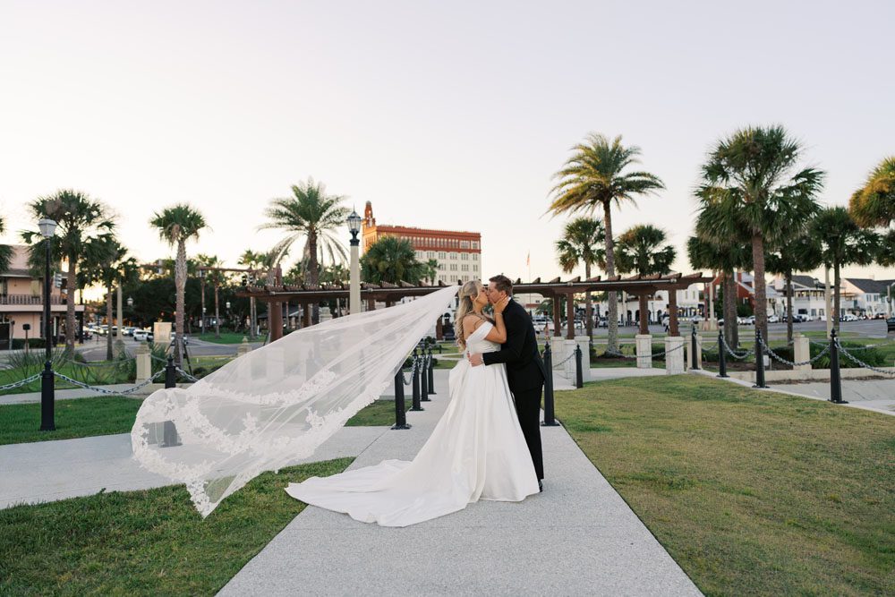 Bride and Groom portraits around downtown St Augustine