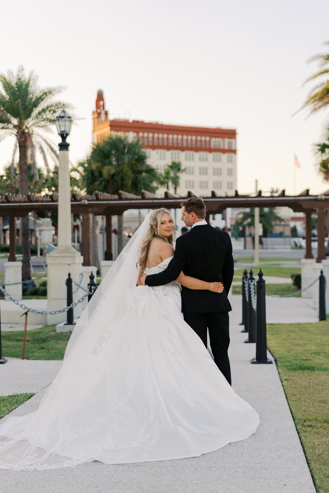 Bride and Groom portraits around downtown St Augustine