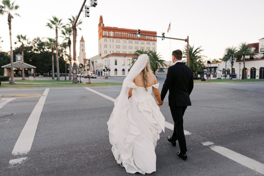 Bride and Groom portraits around downtown St Augustine
