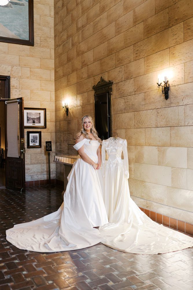 Bride with Heirloom dress