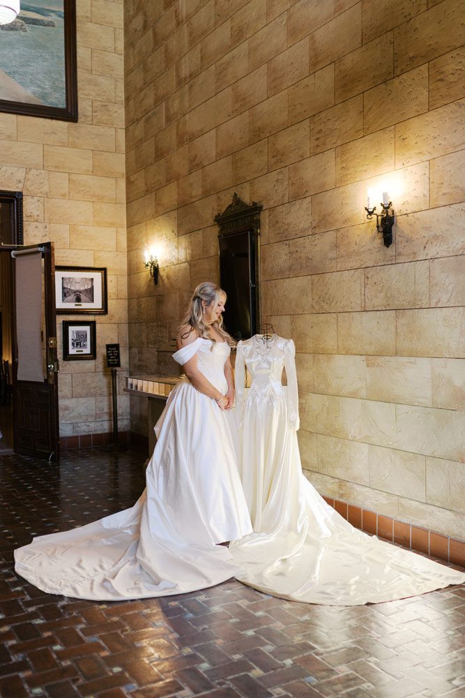 Bride with Heirloom dress