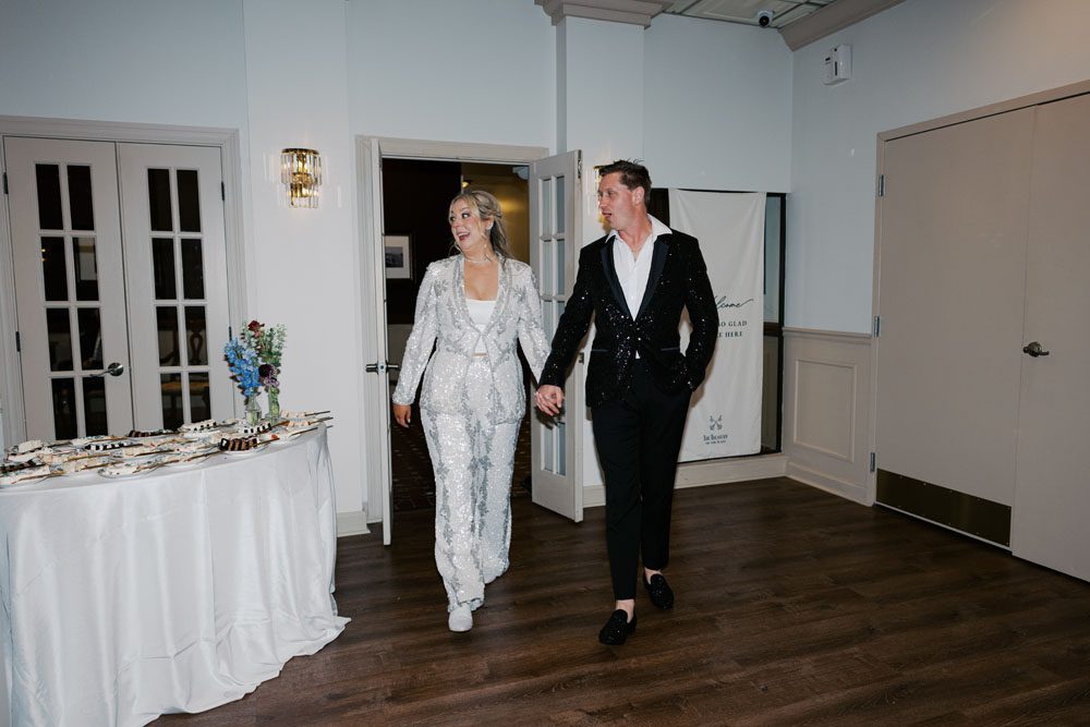 Private first look for Venetian Hour and outfit change